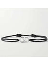 Garavani Vlogo silvertone metal cord bracelet black - VALENTINO - BALAAN 1