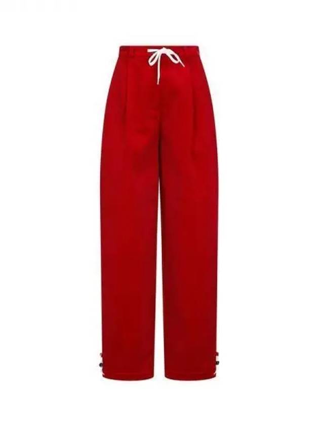 Women s Drawstring One Tuck Corduroy Pants Red 270146 - EMPORIO ARMANI - BALAAN 1