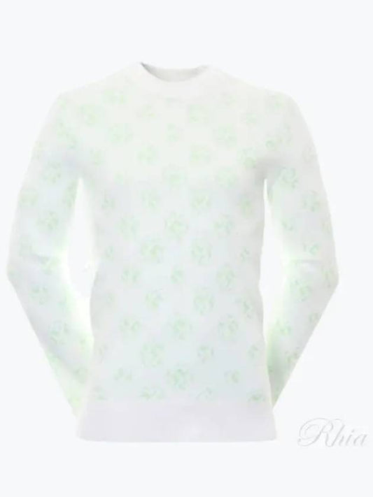 Men's Golf Gus Jacquard Crew Neck Sweatshirt White - J.LINDEBERG - BALAAN 2