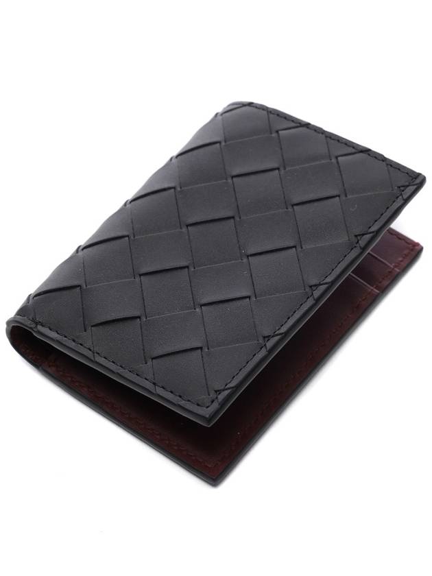 Intrecciato Leather Card Wallet Black - BOTTEGA VENETA - BALAAN 6