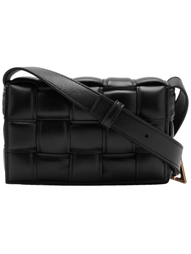 Cassette Intrecciato Padded Small Cross Bag Black - BOTTEGA VENETA - BALAAN 2