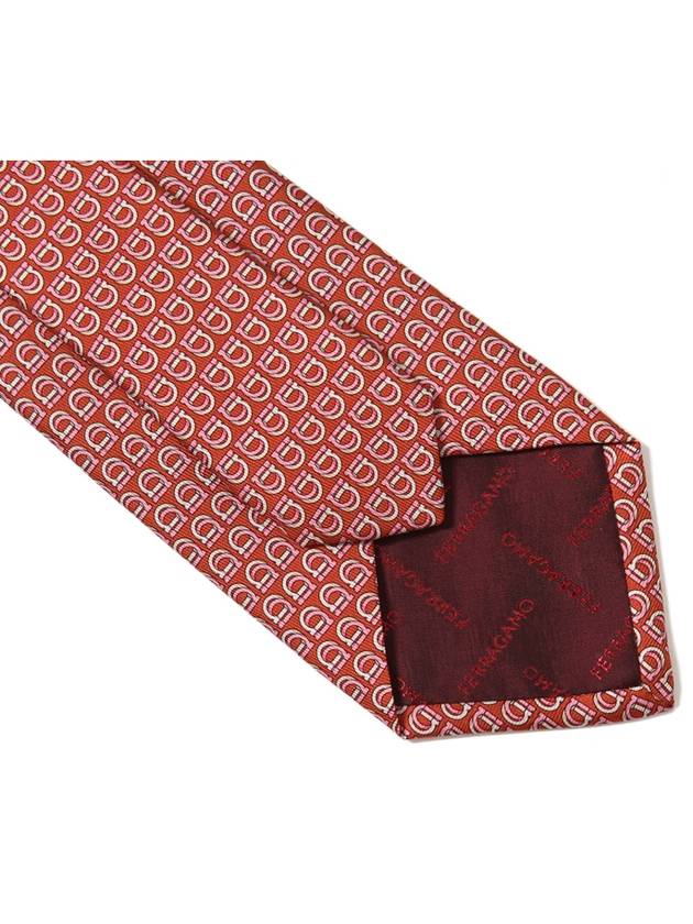 Gancini Pattern 35 0945 05 768505 Silk Tie - SALVATORE FERRAGAMO - BALAAN 4