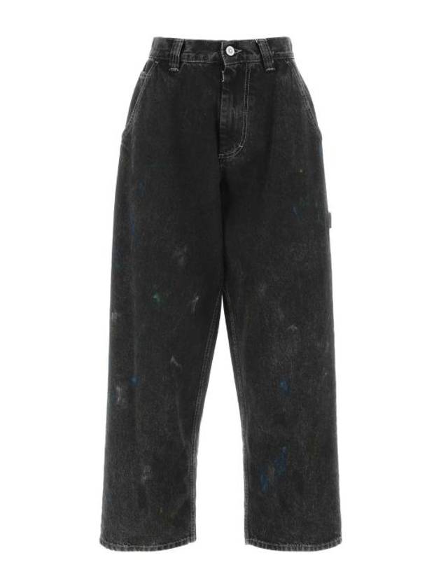 Women's Paint Splatter Wide Jeans Black - MAISON MARGIELA - BALAAN 2