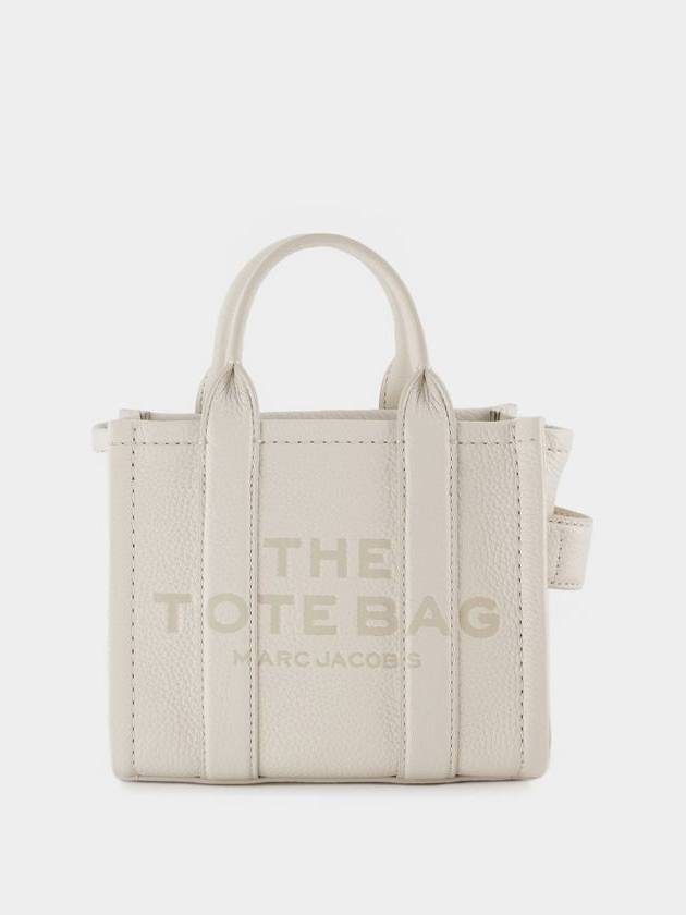 Mini Micro Leather Tote Bag White - MARC JACOBS - BALAAN 2