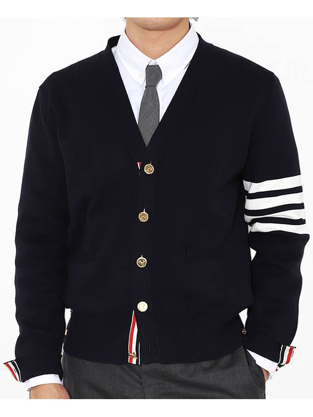 Milano Stitch 4 Bar Cardigan Navy - THOM BROWNE - BALAAN 2