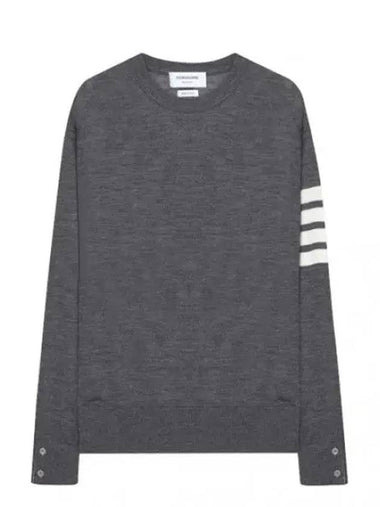 Diagonal stripe sustainable merino wool knit - THOM BROWNE - BALAAN 1