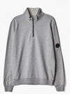 Light Fleece Half Zip-Up Sweatshirt Grey - CP COMPANY - BALAAN 2