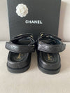 CC logo velcro sandal caviar black G35927 - CHANEL - BALAAN 5