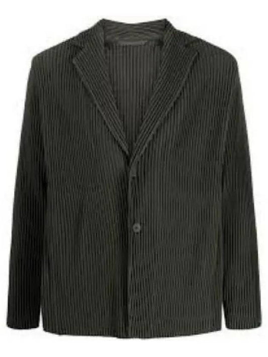 Pleated Basic Blazer Jacket Khaki - ISSEY MIYAKE - BALAAN 2