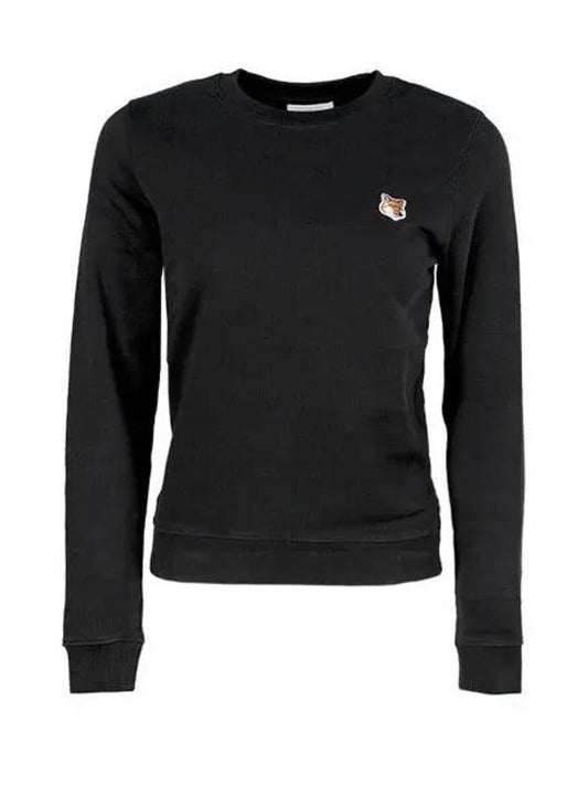 Fox Head Patch Regular Sweatshirt Black - MAISON KITSUNE - BALAAN 2