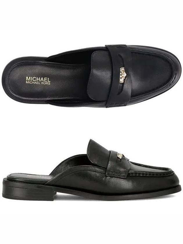 Eden Leather Logo 40R4EDFP1L 001 BLACK Mule Loafer Bloafer _ 990116 - MICHAEL KORS - BALAAN 1