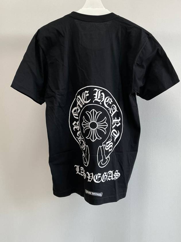 Los Angeles Horseshoe Short Sleeve T-Shirt Black - CHROME HEARTS - BALAAN 2