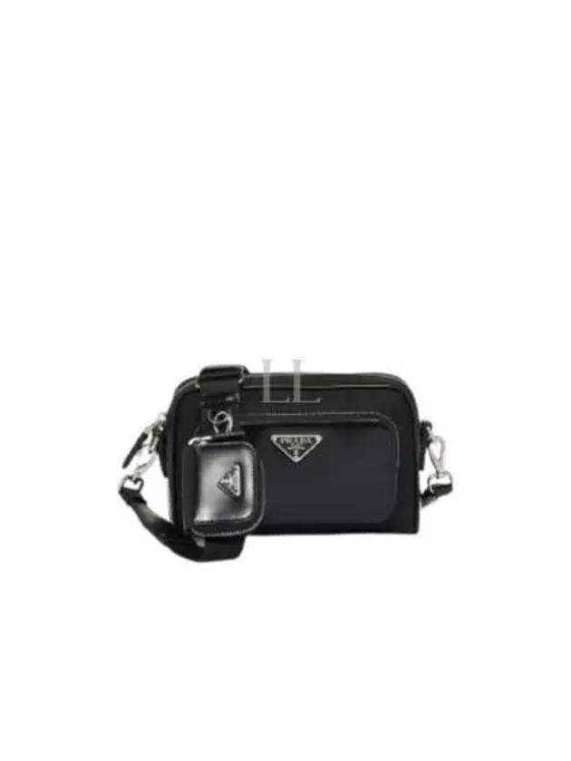 Re-Nylon Brushed Leather Shoulder Bag Black - PRADA - BALAAN 2