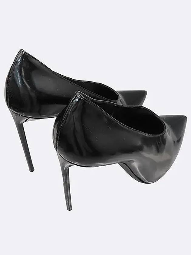 539991 Black Patent Teddy Stiletto Pump Heel Shoes 37 - SAINT LAURENT - BALAAN 6