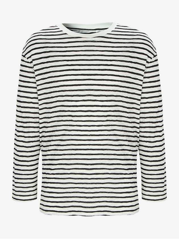 Cotton Tencel Back Point Long Sleeve T Shirt - RS9SEOUL - BALAAN 1