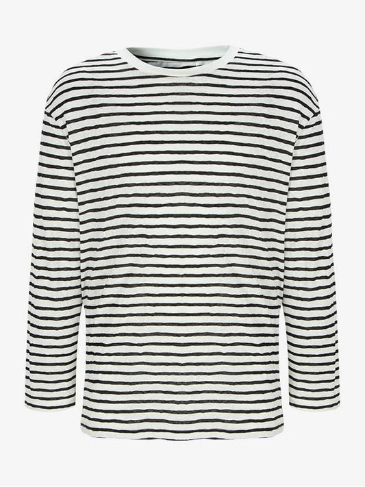 Cotton Tencel Back Point Long Sleeve T Shirt - RS9SEOUL - BALAAN 1