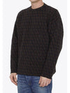 Toile Iconographe Wool Crew Neck Knit Top Brown - VALENTINO - BALAAN 3