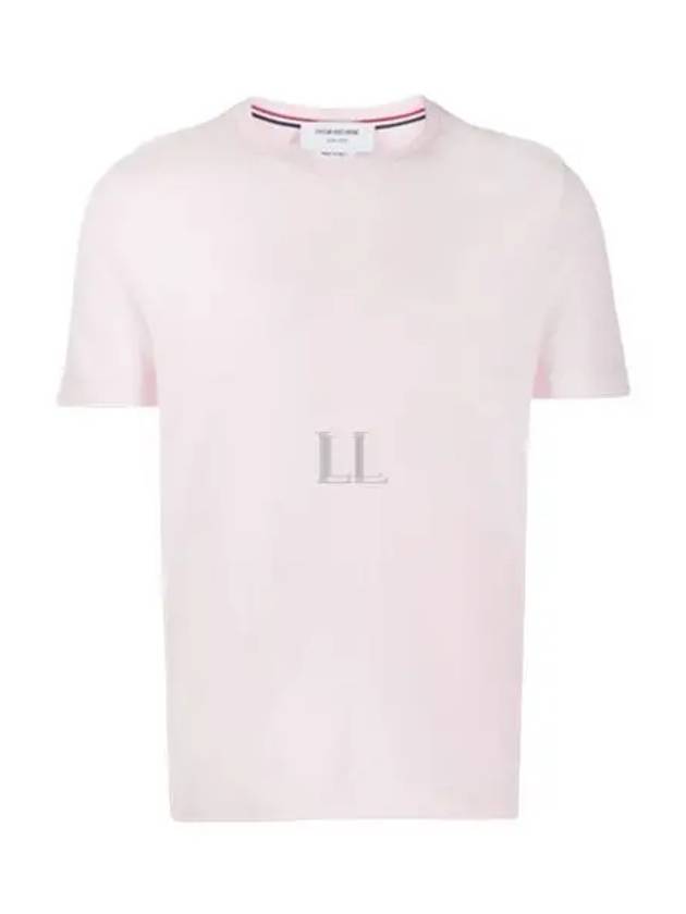 Classic Pique Rib Side Insert 4-Bar Short Sleeve T-Shirt Light Pink - THOM BROWNE - BALAAN 2