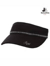 Back Ribbon Metal Embroidery Tape Visor 8721LBAFBLACK - BLACK&WHITE - BALAAN 1