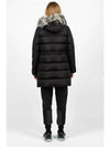 Women's Aphroti Silver Fox Fur Down Long Padding Black - MONCLER - BALAAN 5