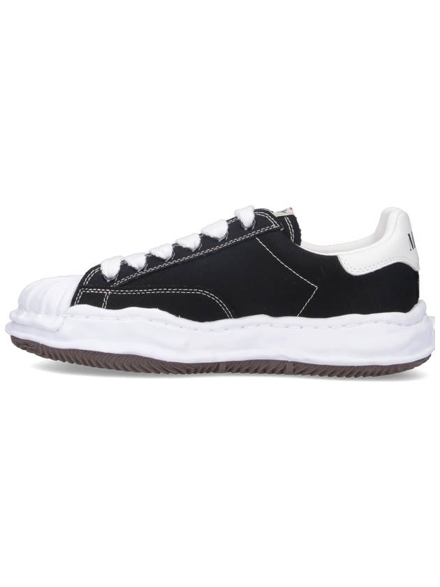 Blakey OG Sole Canvas Low Top Sneakers Black White - MAISON MIHARA YASUHIRO - BALAAN 4