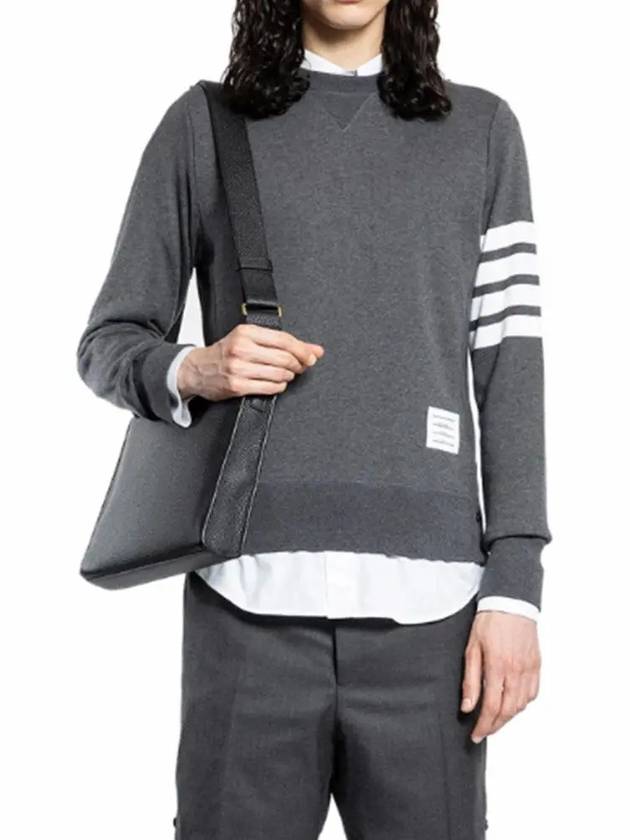 4 Bar Loopback Jersey Sweatshirt Dark Grey - THOM BROWNE - BALAAN 2