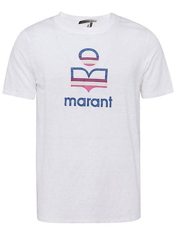 Karman Logo Crew Neck Short Sleeve T-Shirt White - ISABEL MARANT - BALAAN 1