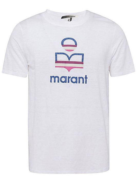 Karman Logo Crew Neck Short Sleeve T-Shirt White - ISABEL MARANT - BALAAN 1