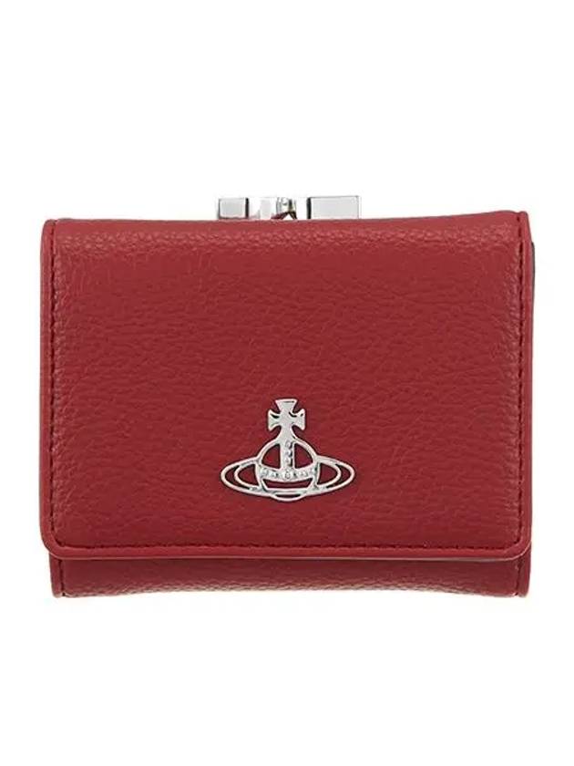 ORB Logo Small Frame Half Wallet Red - VIVIENNE WESTWOOD - BALAAN 6