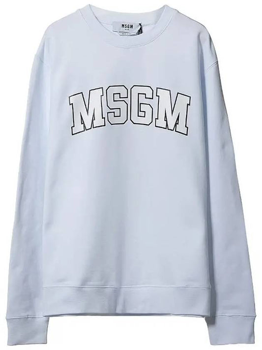 logo print sweatshirt light blue - MSGM - BALAAN.