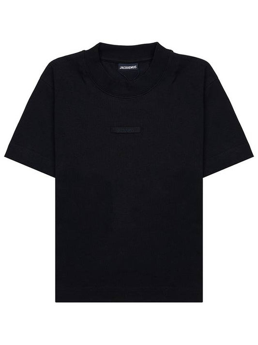 Le Gros Grain Short Sleeve T-Shirt Black - JACQUEMUS - BALAAN 2