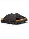 Brutus Textile Cross Strap Sandals Black - CAMPER - BALAAN 2