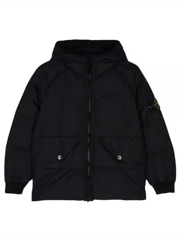 Kids Wappen Patch Hooded Padding Black - STONE ISLAND - BALAAN 2