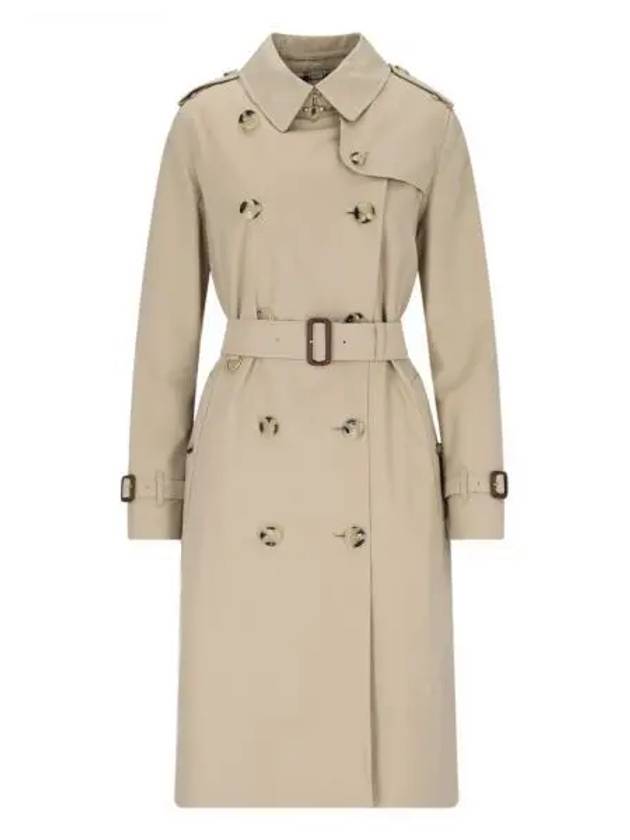 Kensington Heritage Cotton Trench Double Coat Beige - BURBERRY - BALAAN 2