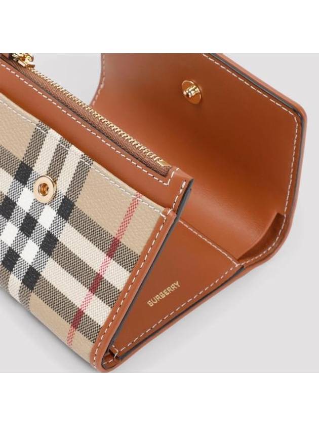 Check Half Wallet Beige - BURBERRY - BALAAN 4