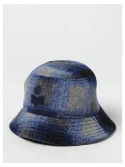 Haley Embroidered Logo Bucket Hat Blue - ISABEL MARANT - BALAAN 2