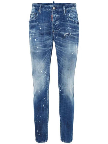 Medium Filo Blu Wash Skater Jeans Navy - DSQUARED2 - BALAAN 1