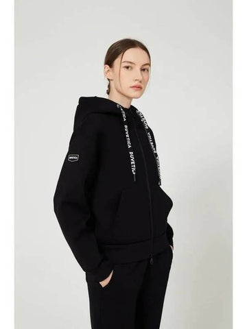 Marne full zip N black women s hooded set up top - DUVETICA - BALAAN 1