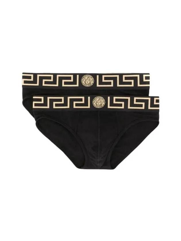 Men's Logo Banding Briefs 2 Pack Black - VERSACE - BALAAN 4