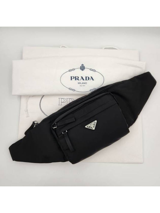 Tesuto triangle logo belt bag black 2VL005 2A6D F0002 - PRADA - BALAAN 1