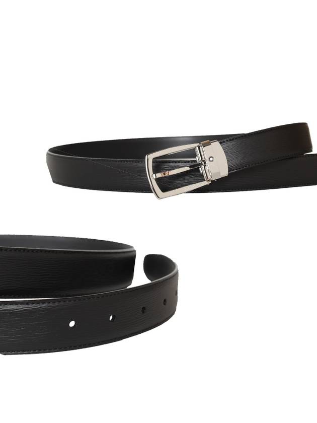 Men's Casual Leather Belt Black - MONTBLANC - BALAAN 4