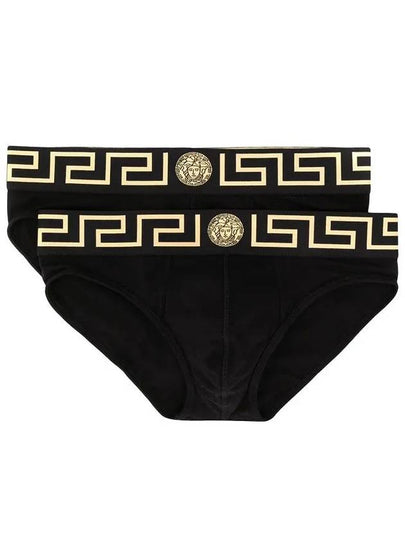 Men's Logo Banding Briefs 2 Pack Black - VERSACE - BALAAN 2