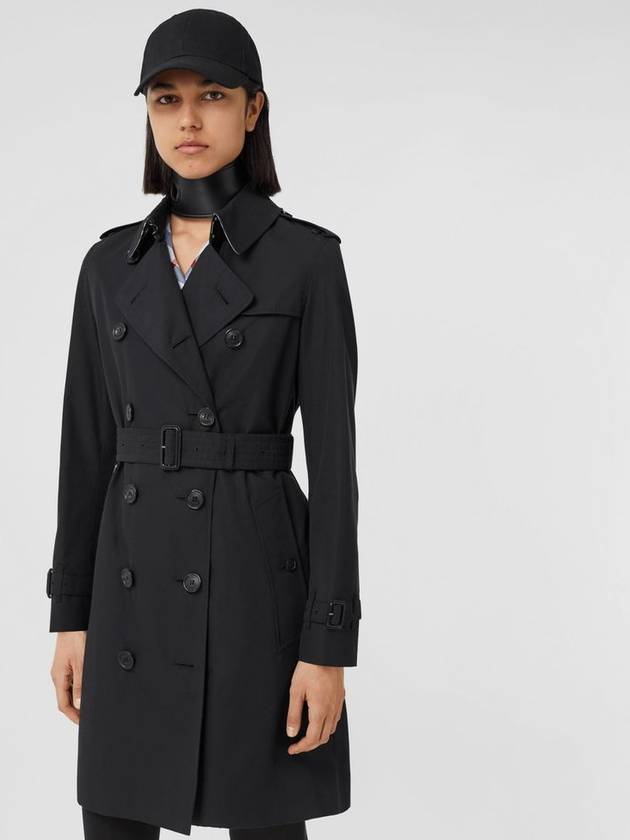 The Mid-length Kensington Heritage Trench Coat Midnight Blue - BURBERRY - BALAAN 4