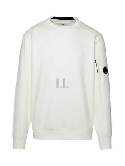 Diagonal Raised Fleece Sweatshirt White - CP COMPANY - BALAAN 2