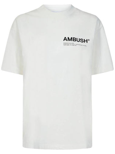 WoMen's Logo Workshop Jersey Short Sleeve T-Shirt White - AMBUSH - BALAAN 1