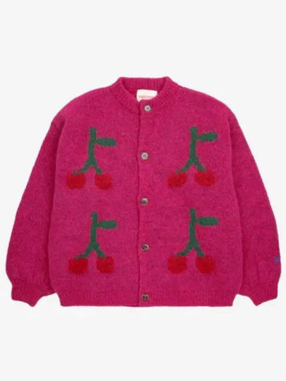 Bobo Cherry Intarsia Cardigan B224AC124 Italian Kids - BOBO CHOSES - BALAAN 2