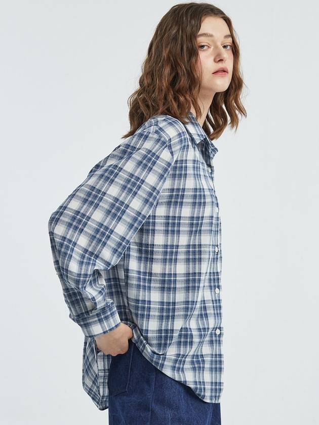 Summer Check Shirt Navy - MANAVIS7 - BALAAN 3