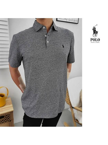 PK Men s Custom Classic Fit Short Sleeve Collar T Shirt Gray - POLO RALPH LAUREN - BALAAN 1