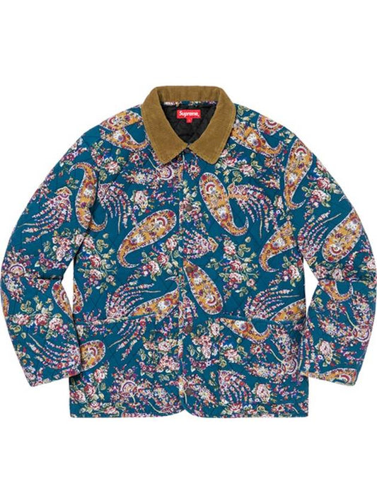 Quilted Paisley Jacket Blue QUILTED PAISLEY JACKET - SUPREME - BALAAN 2