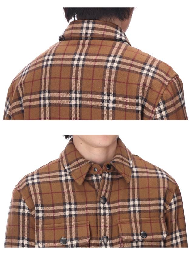 Vintage Check Over Long Sleeve Shirt Brown - BURBERRY - BALAAN.